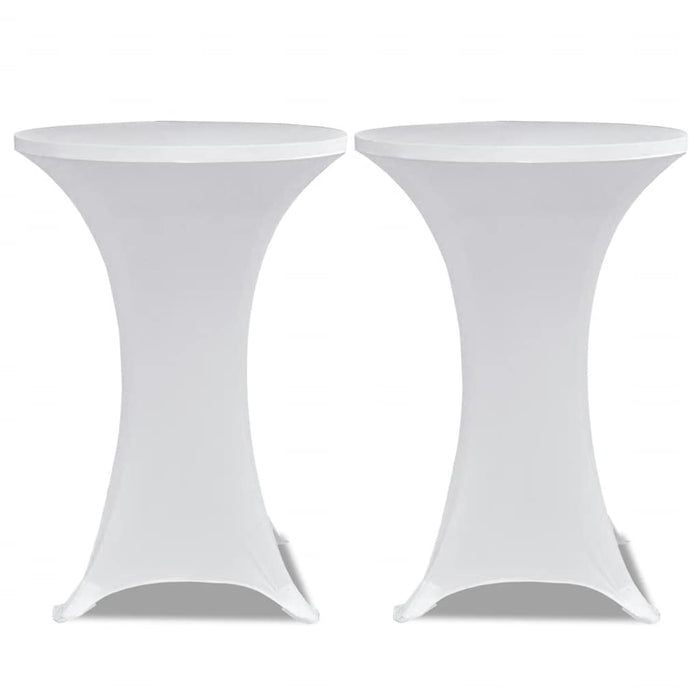 Husă de masă cu picior Ø60 cm, 4 buc., alb, elastic - WALTI WALTI