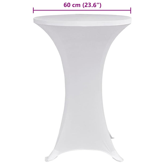 Husă de masă cu picior Ø60 cm, 4 buc., alb, elastic - WALTI WALTI