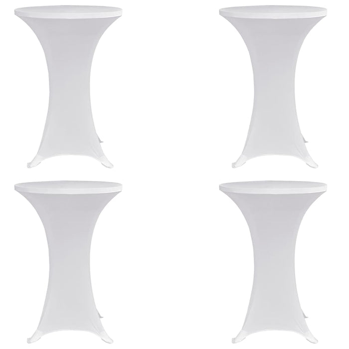 Husă de masă cu picior Ø70 cm, 4 buc., alb, elastic - WALTI WALTI