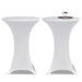 Husă de masă cu picior Ø70 cm, 4 buc., alb, elastic - WALTI WALTI