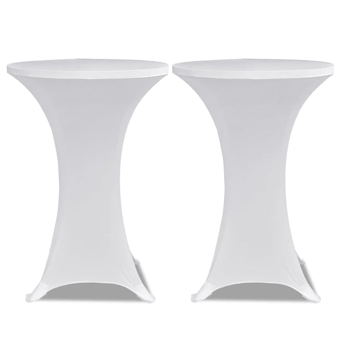 Husă de masă cu picior Ø70 cm, 4 buc., alb, elastic - WALTI WALTI