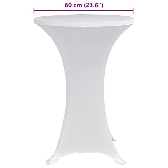 Husă de masă cu picior Ø70 cm, 4 buc., alb, elastic - WALTI WALTI