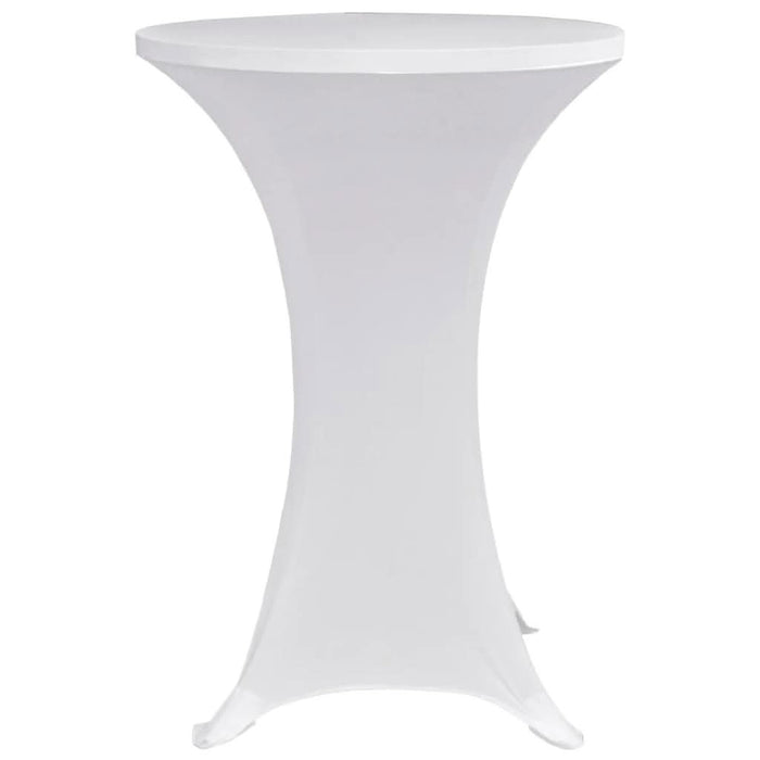 Husă de masă cu picior, Ø80 cm, alb, elastic, 4 buc. - WALTI WALTI