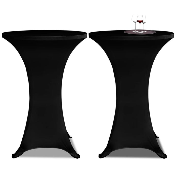 Husă de masă cu picior Ø60 cm, 4 buc., negru, elastic - WALTI WALTI
