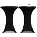 Husă de masă cu picior, Ø70 cm, 4 buc., negru, elastic - WALTI WALTI