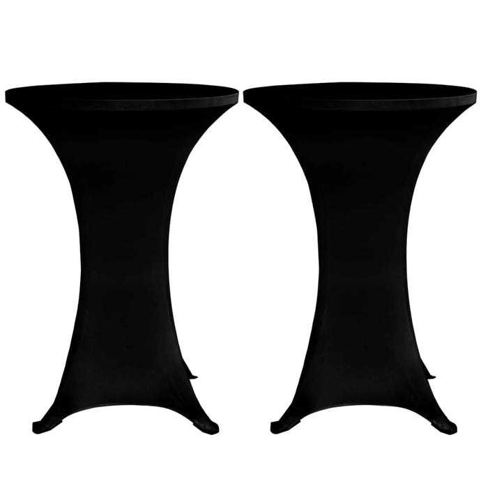 Husă de masă cu picior, Ø70 cm, 4 buc., negru, elastic - WALTI WALTI