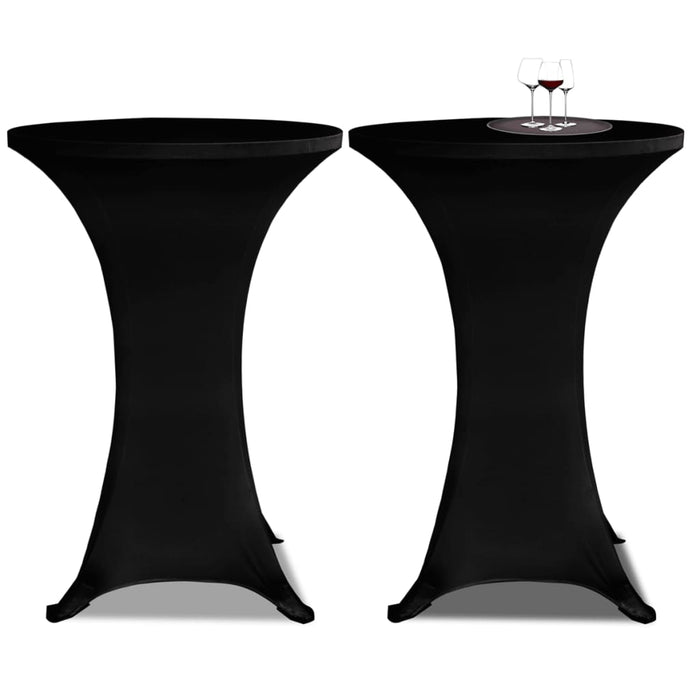 Husă de masă cu picior, 4 buc., negru, Ø80 cm, elastic - WALTI WALTI
