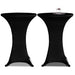 Husă de masă cu picior, 4 buc., negru, Ø80 cm, elastic - WALTI WALTI