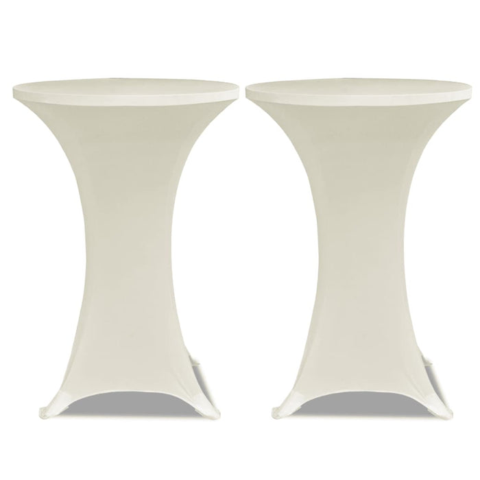 Husă de masă cu picior, 4 buc., crem, Ø60 cm, elastic - WALTI WALTI