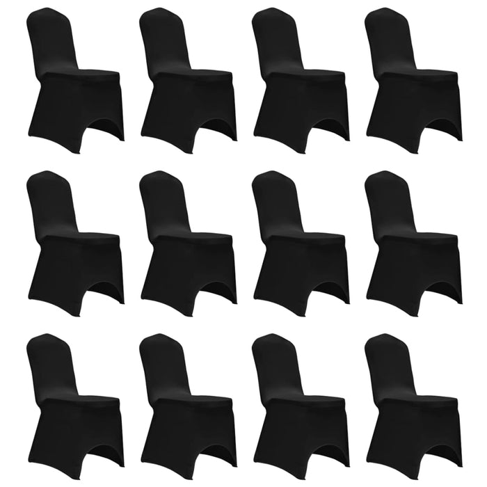 Huse elastice pentru scaun, 12 buc., negru - WALTI WALTI