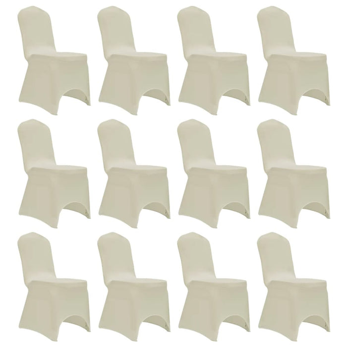 Huse elastice pentru scaun, 12 buc., crem - WALTI WALTI