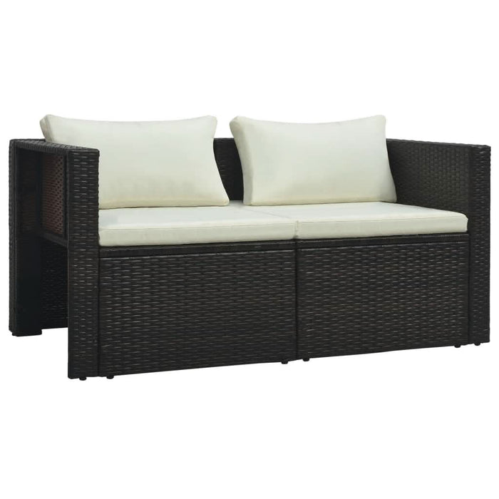 Set mobilier de grădină cu perne, 6 piese, maro, poliratan - WALTI WALTI