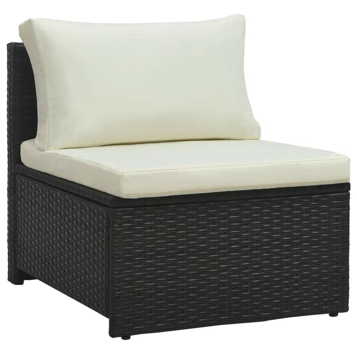 Set mobilier de grădină cu perne, 6 piese, maro, poliratan - WALTI WALTI