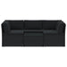 Set mobilier de grădină cu perne, 4 piese, negru, poliratan - WALTI WALTI