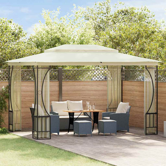 Pavilion cu plase, crem, 300 x 400 x 265 cm - WALTI WALTI