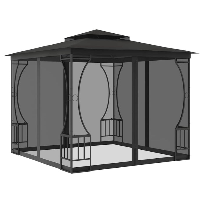 Pavilion cu plase, antracit, 300 x 300 x 265 cm - WALTI WALTI