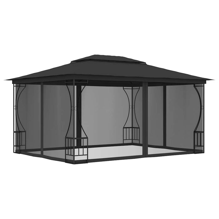 Pavilion cu plase, antracit, 300 x 400 x 265 cm - WALTI WALTI