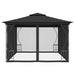Pavilion cu plase, antracit, 300 x 400 x 265 cm - WALTI WALTI