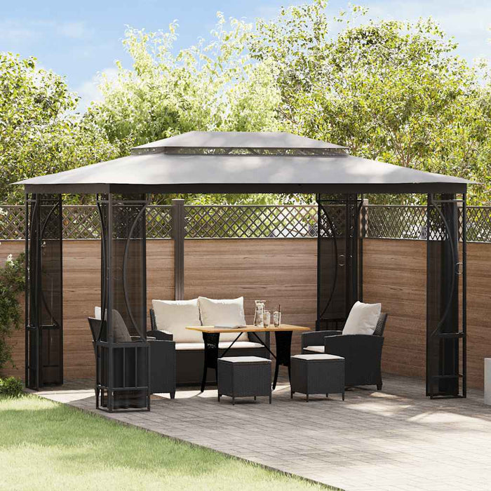 Pavilion cu plase, antracit, 300 x 400 x 265 cm - WALTI WALTI