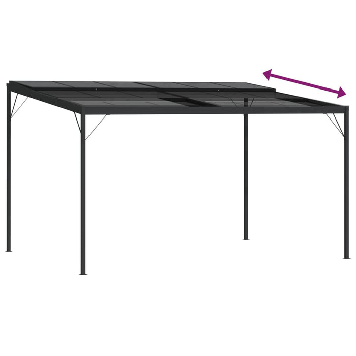 Pavilion cu acoperiș, antracit, 4x3x2,5 m, aluminiu și oțel - WALTI WALTI