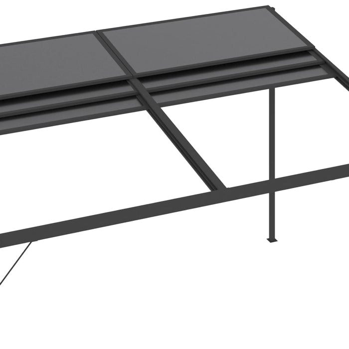 Pavilion cu acoperiș, antracit, 4x3x2,5 m, aluminiu și oțel - WALTI WALTI