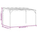 Pavilion cu acoperiș, antracit, 4x3x2,5 m, aluminiu și oțel - WALTI WALTI