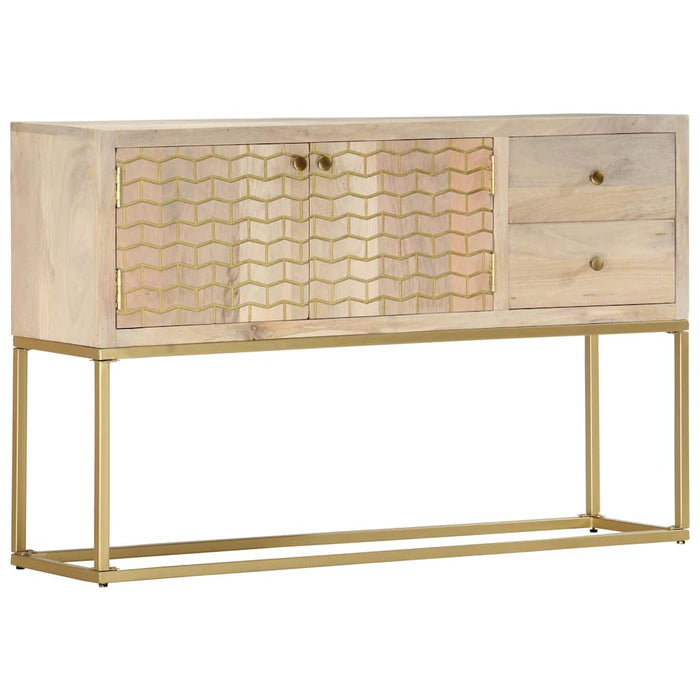 Dulap, auriu, 120 x 30 x 75 cm, lemn masiv de mango WALTI