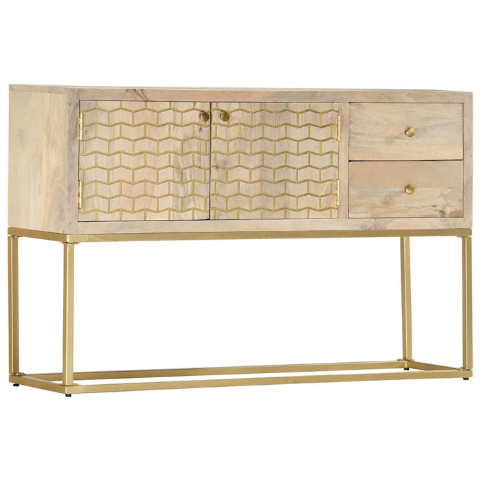 Dulap, auriu, 120 x 30 x 75 cm, lemn masiv de mango WALTI