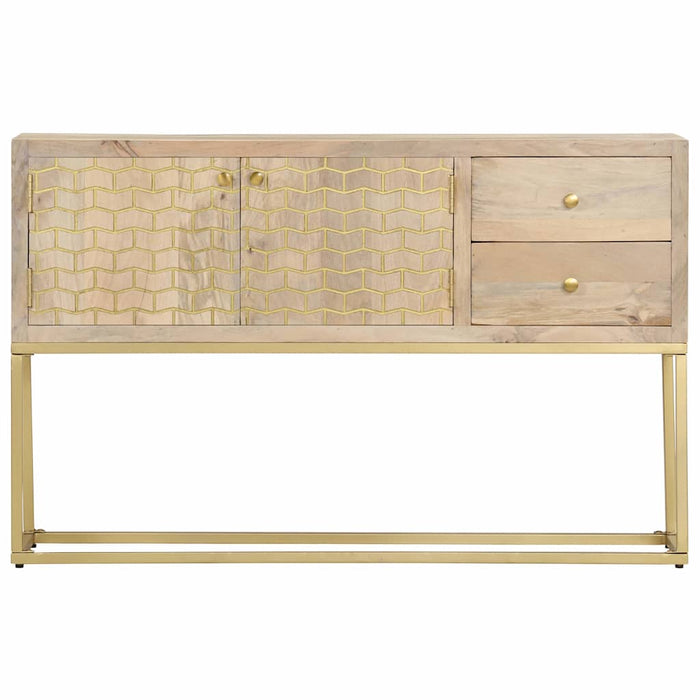 Dulap, auriu, 120 x 30 x 75 cm, lemn masiv de mango WALTI