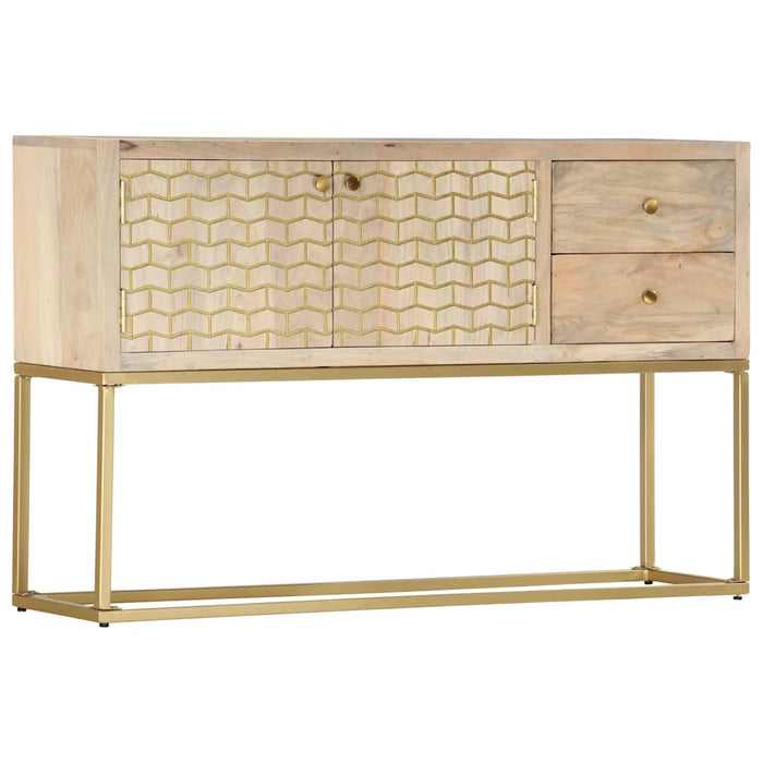 Dulap, auriu, 120 x 30 x 75 cm, lemn masiv de mango WALTI