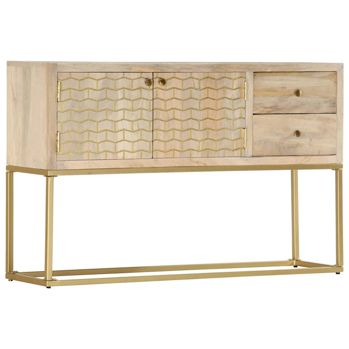 Dulap, auriu, 120 x 30 x 75 cm, lemn masiv de mango WALTI