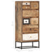 Dulap cu sertare, 45 x 30 x 105 cm, lemn masiv reciclat - WALTI WALTI