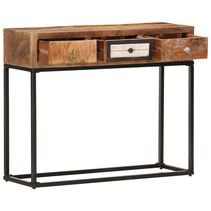 Masă consolă, auriu, 90 x 30 x 75 cm, lemn masiv reciclat - WALTI WALTI