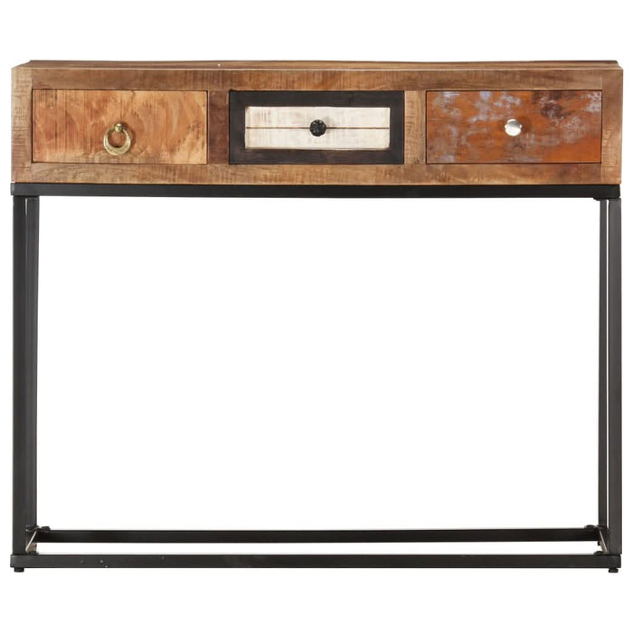 Masă consolă, auriu, 90 x 30 x 75 cm, lemn masiv reciclat - WALTI WALTI