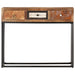 Masă consolă, auriu, 90 x 30 x 75 cm, lemn masiv reciclat - WALTI WALTI