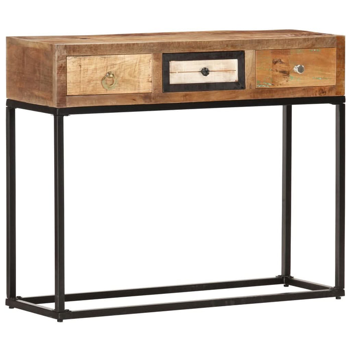 Masă consolă, auriu, 90 x 30 x 75 cm, lemn masiv reciclat - WALTI WALTI