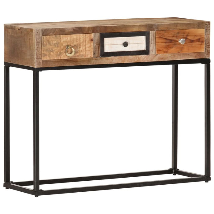 Masă consolă, auriu, 90 x 30 x 75 cm, lemn masiv reciclat - WALTI WALTI