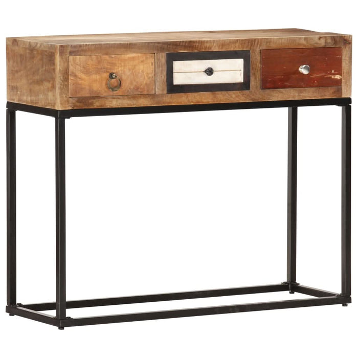 Masă consolă, auriu, 90 x 30 x 75 cm, lemn masiv reciclat - WALTI WALTI