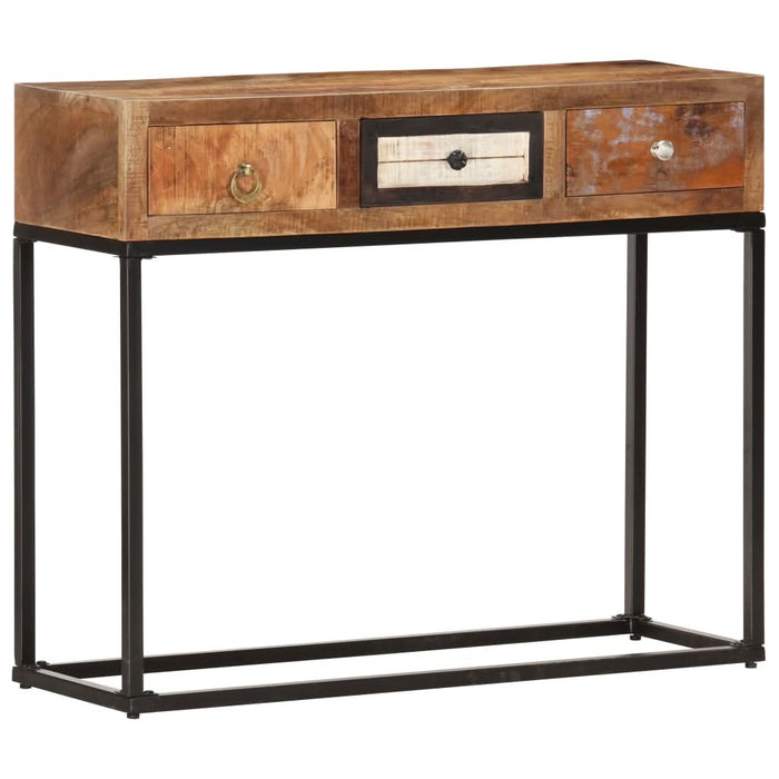 Masă consolă, auriu, 90 x 30 x 75 cm, lemn masiv reciclat - WALTI WALTI