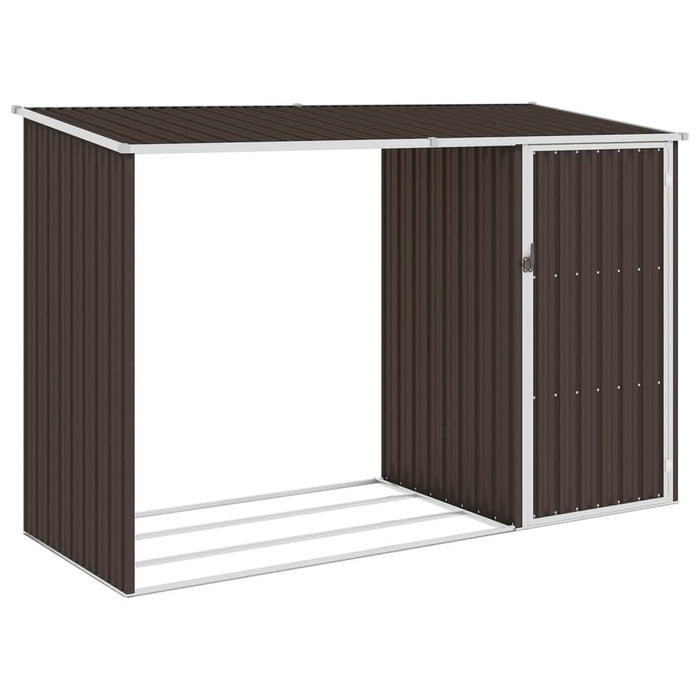 Șopron de grădină lemne de foc maro 245x98x159 cm oțel zincat - WALTI WALTI
