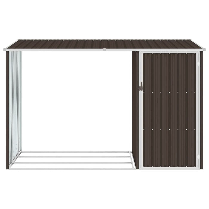 Șopron de grădină lemne de foc maro 245x98x159 cm oțel zincat - WALTI WALTI