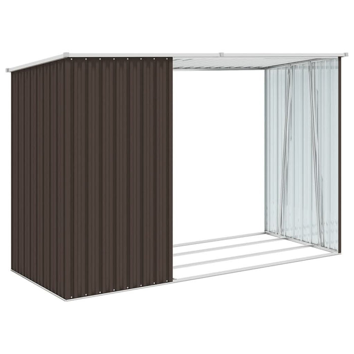 Șopron de grădină lemne de foc maro 245x98x159 cm oțel zincat - WALTI WALTI