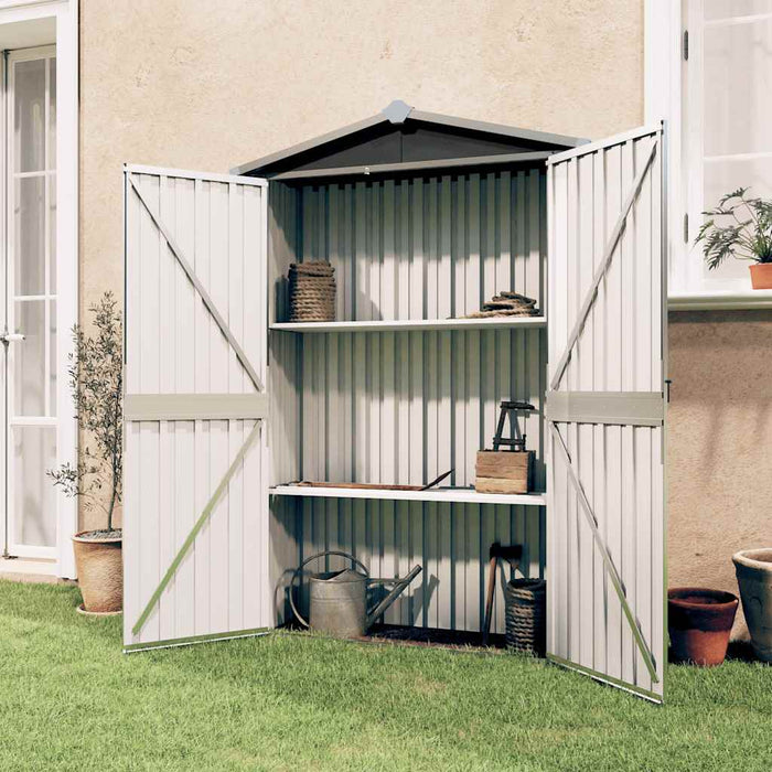 Șopron de grădină, antracit, 116x45x175 cm, oțel galvanizat - WALTI WALTI