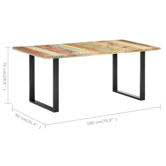 Masă de bucătărie, 180 x 90 x 76 cm, lemn masiv reciclat WALTI