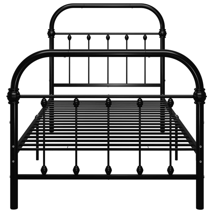 Cadru de pat, negru, 90 x 200 cm, metal WALTI