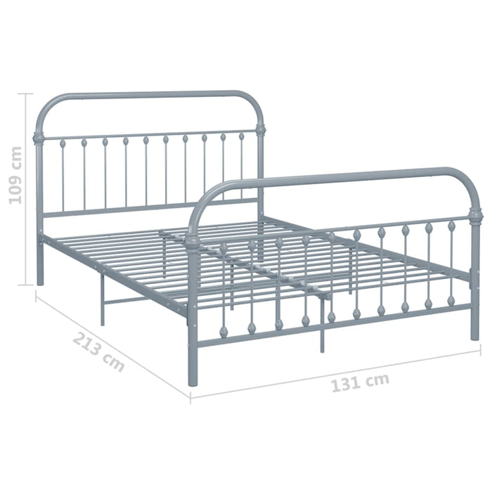 Cadru de pat, gri, 120 x 200 cm, metal WALTI