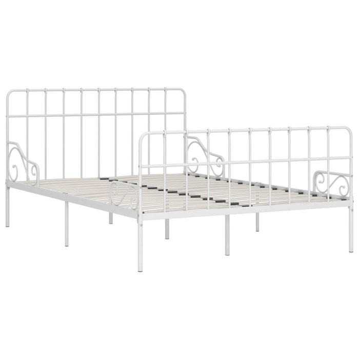 Cadru de pat cu bază din șipci, alb, 120 x 200 cm, metal - WALTI WALTI