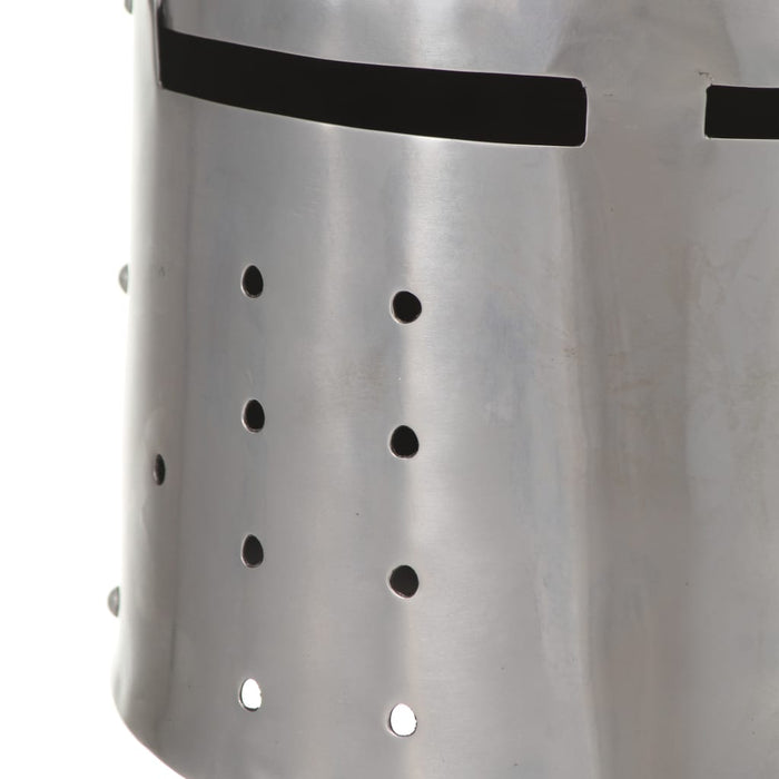 Coif cavaler medieval antic, jocuri pe roluri, argintiu, oțel WALTI