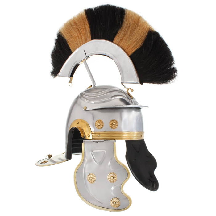 Coif soldat roman aspect antic, joc roluri, argintiu, oțel - WALTI WALTI