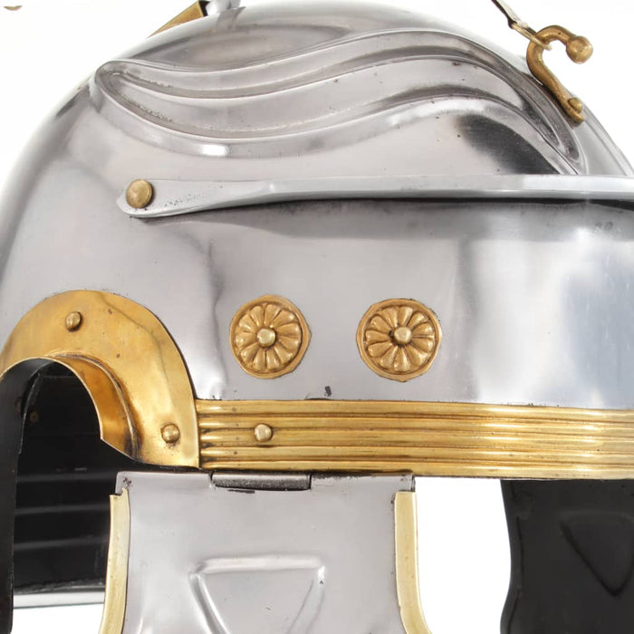 Coif soldat roman aspect antic, joc roluri, argintiu, oțel - WALTI WALTI